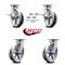 Service Caster 8 Inch Kingpinless V Groove Semi Steel Wheel Caster Swivel Locks 2 Brakes, 4PK SCC-KP30S820-VGR-SLB-BSL-2-BSL-2 - alternate 7